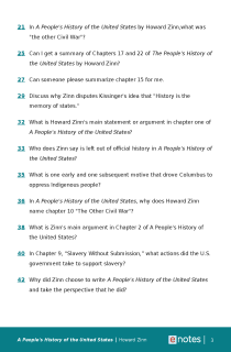 a peoples history of the united states chapter summaries