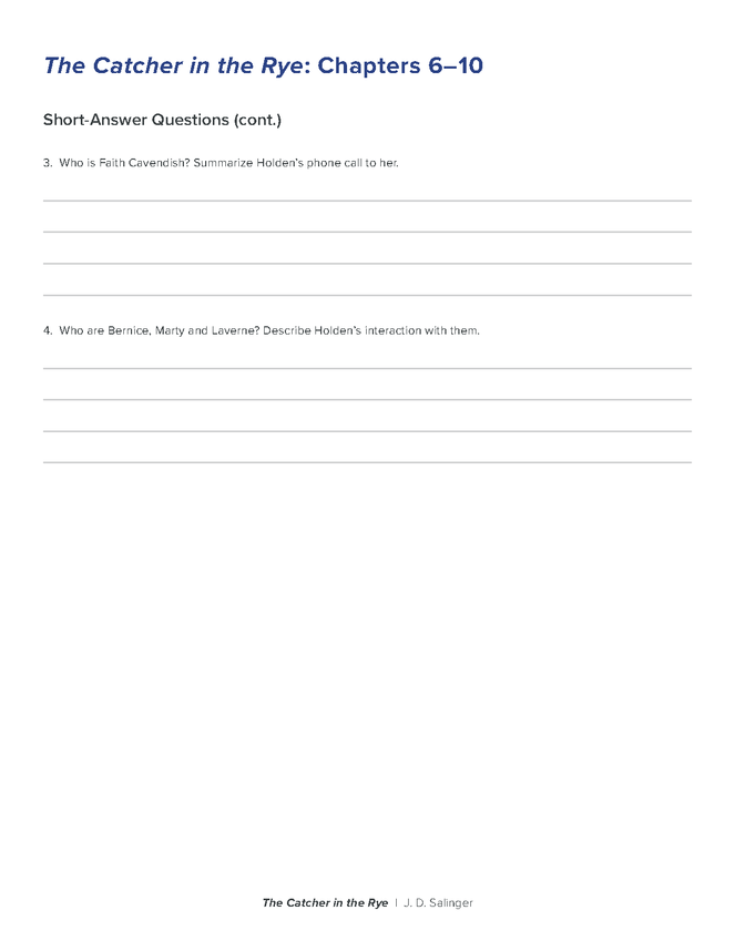 the catcher in the rye reading comprehension quiz preview image 6