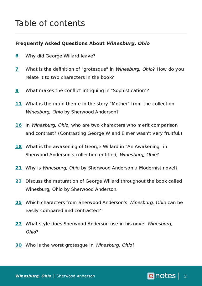 popular questions about winesburg, ohio preview image 2