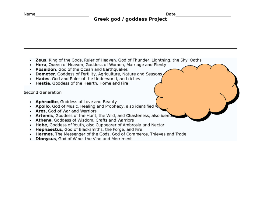 greek god creative project for mythology unit preview image 3