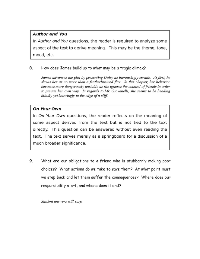 qar questions for james's daisy miller, ch. iii preview image 3