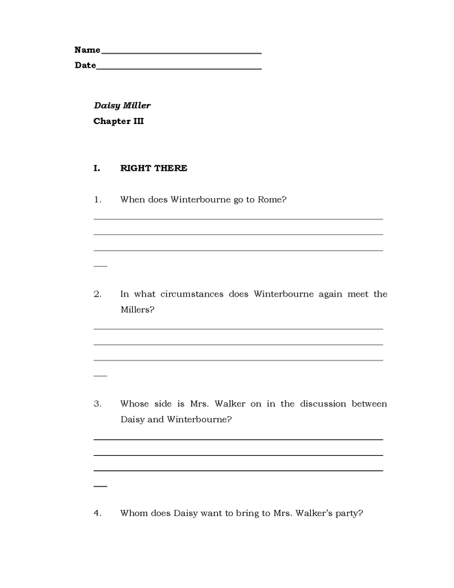qar questions for james's daisy miller, ch. iii preview image 4