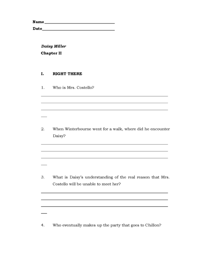 qar questions for james's daisy miller, ch. ii preview image 4