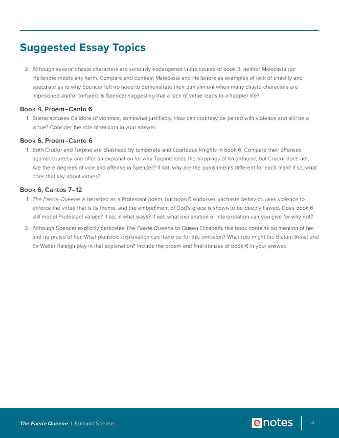 the faerie queene essay topics and outlines preview image 4