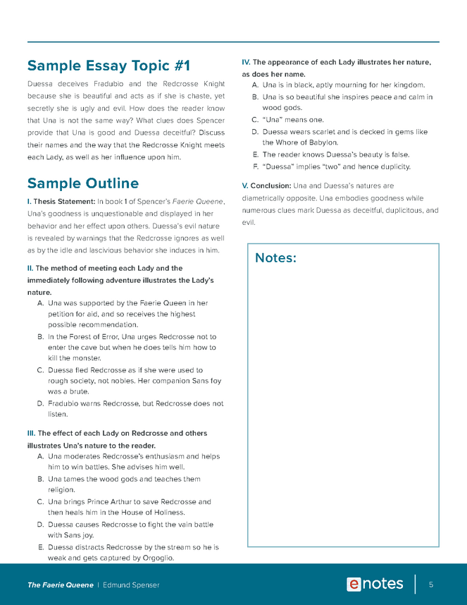 the faerie queene essay topics and outlines preview image 5