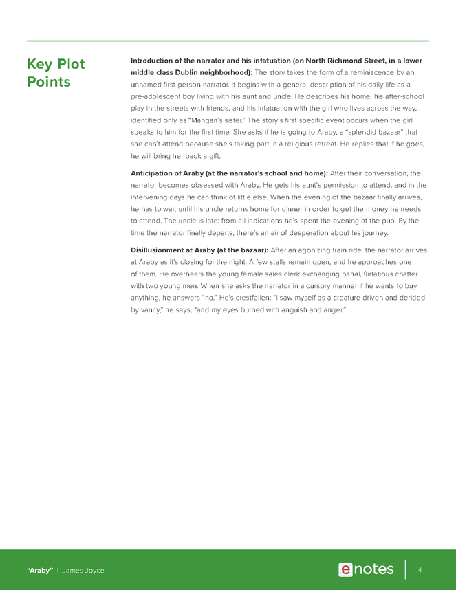 araby enotes teaching guide preview image 4
