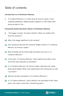 a christmas memory summary sparknotes