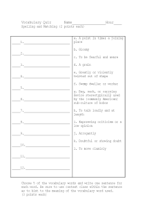 the book cover of OMAM Ch.1-2 Vocab and Spelling  Quiz