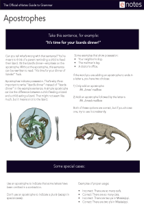 the book cover of The Official eNotes Guide to Grammar: Apostrophes