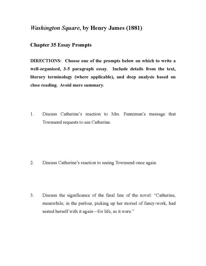 Literary devices in washington square image