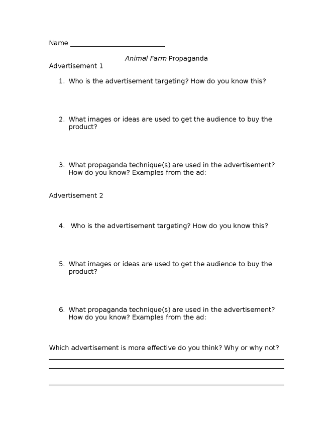 animal farm propaganda techniques preview image 2