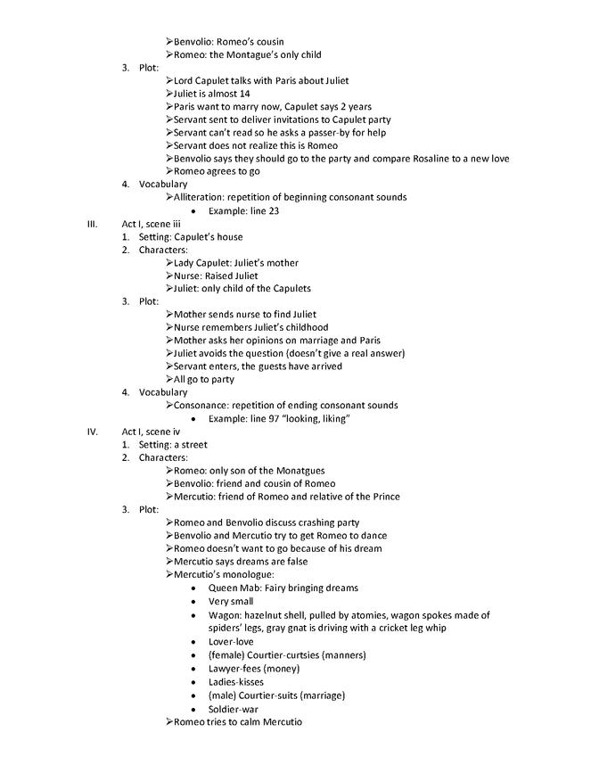 romeo and juliet: reading notes preview image 2