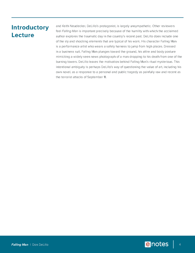 falling man enotes lesson plan preview image 4