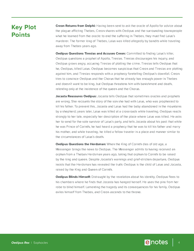 Oedipus rex sparknotes image