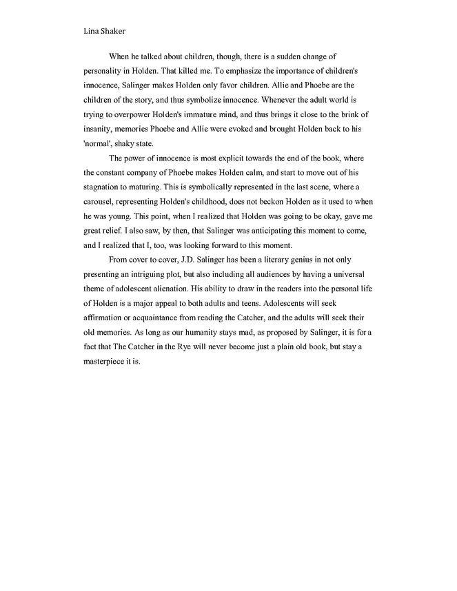 holden is critical of many things and often uses the word “phony” to express his criticism. what would you say he is critical of? preview image 3