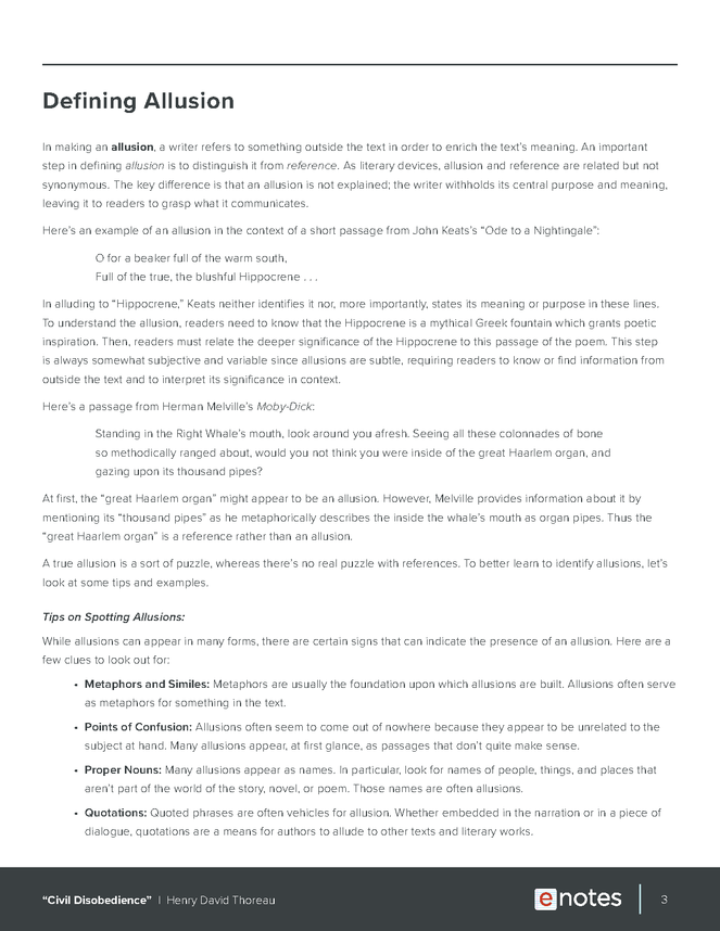 civil disobedience allusion activity preview image 3
