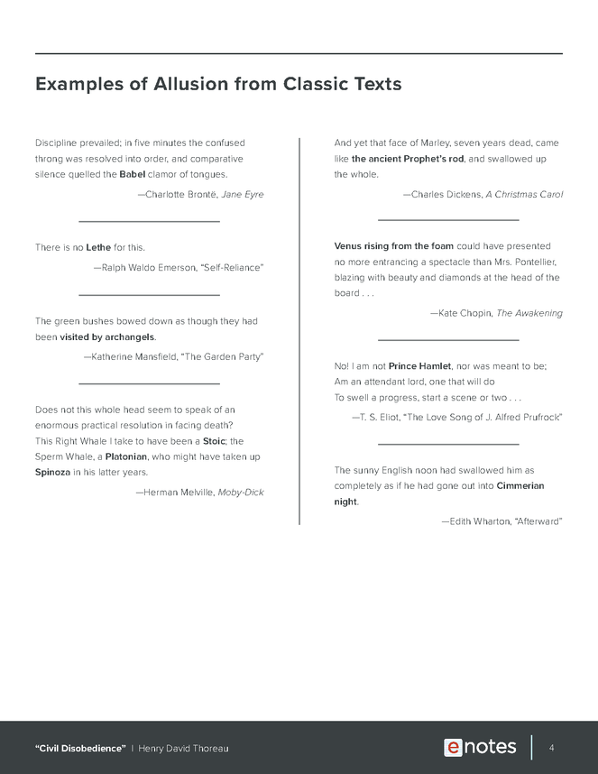 civil disobedience allusion activity preview image 4