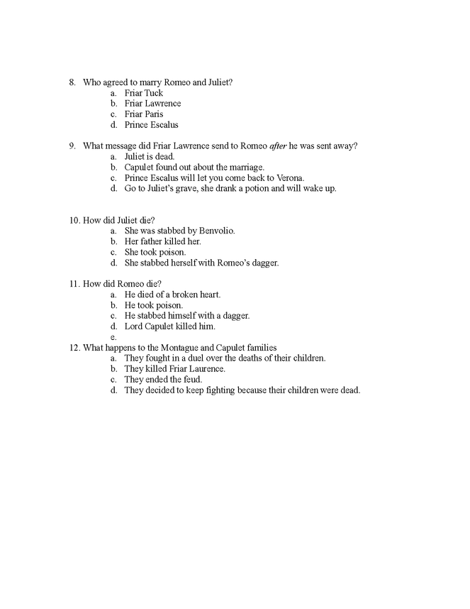 romeo and juliet comprehensive final preview image 2