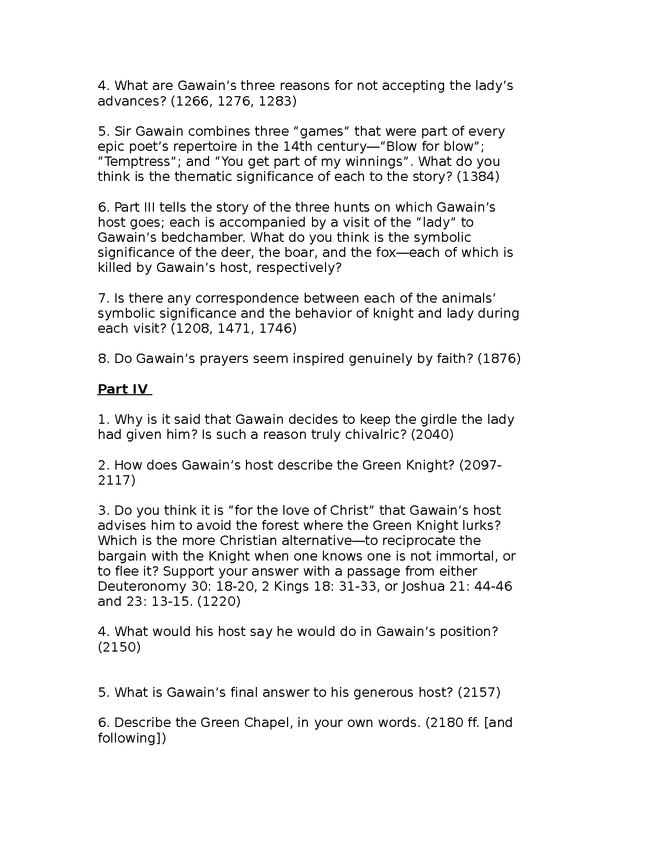 sir gawain and the green knight discussion questions preview image 3