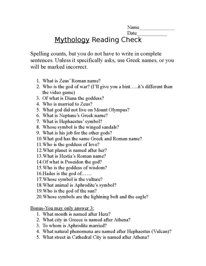 mythology god/goddess quiz preview image 1