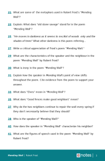 Preview image of Popular Questions About Mending Wall