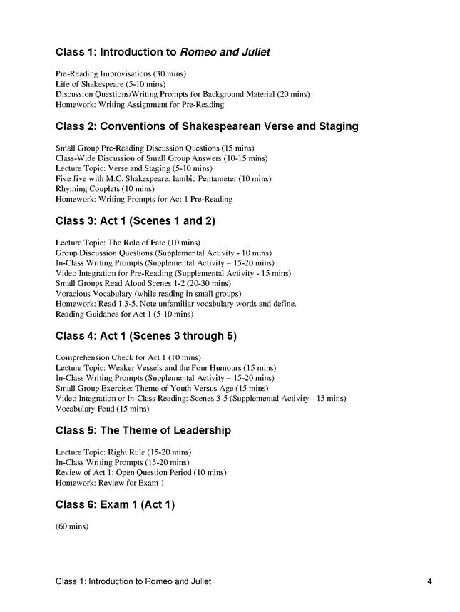 romeo and juliet enotes curriculum plan preview image 6