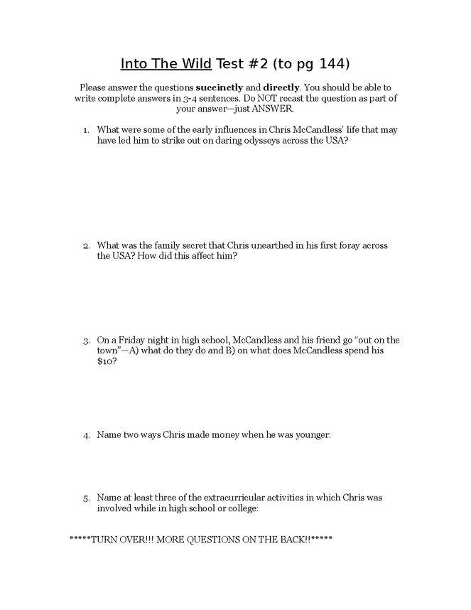 into the wild test to page 144 preview image 1