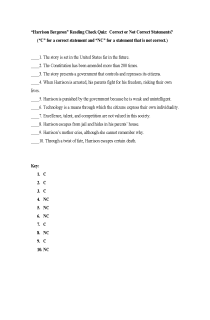 the book cover of Reading Check Quiz; "Harrison Bergeron"
