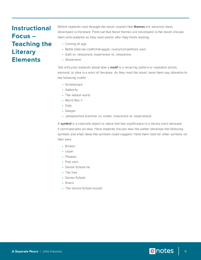a separate peace enotes lesson plan preview image 6