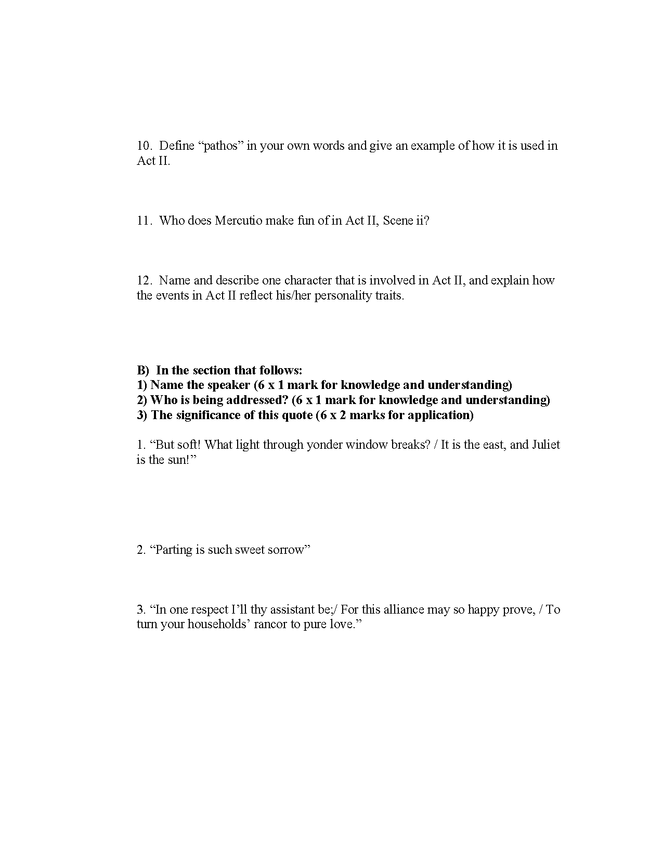 romeo and juliet quiz-- act ii preview image 2