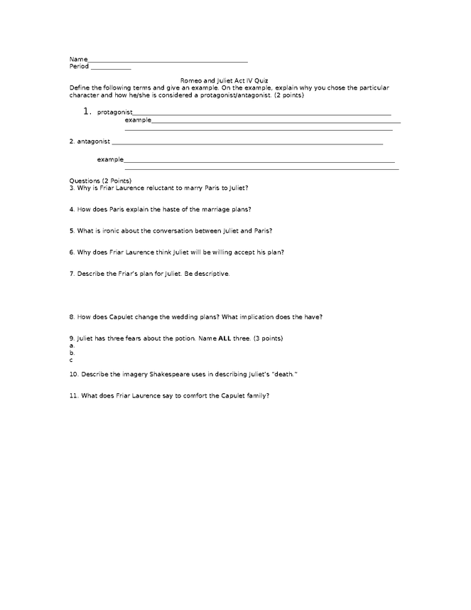 romeo and juliet act iv quiz preview image 1