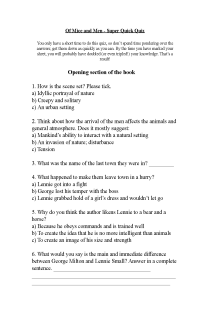 the book cover of Of Mice and Men Quiz