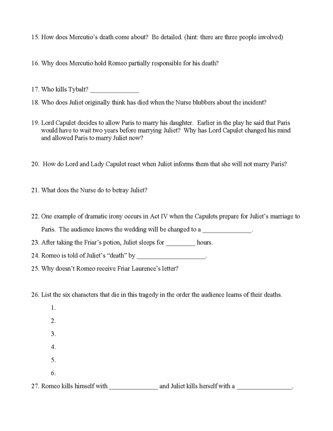 romeo and juliet exam preview image 5