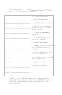 the book cover of OMAM Ch. 3-4 Vocab and Spelling Quiz