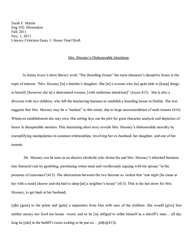 mrs. money's dishonorable intentions: within james joyce's "the boarding house" preview image 1