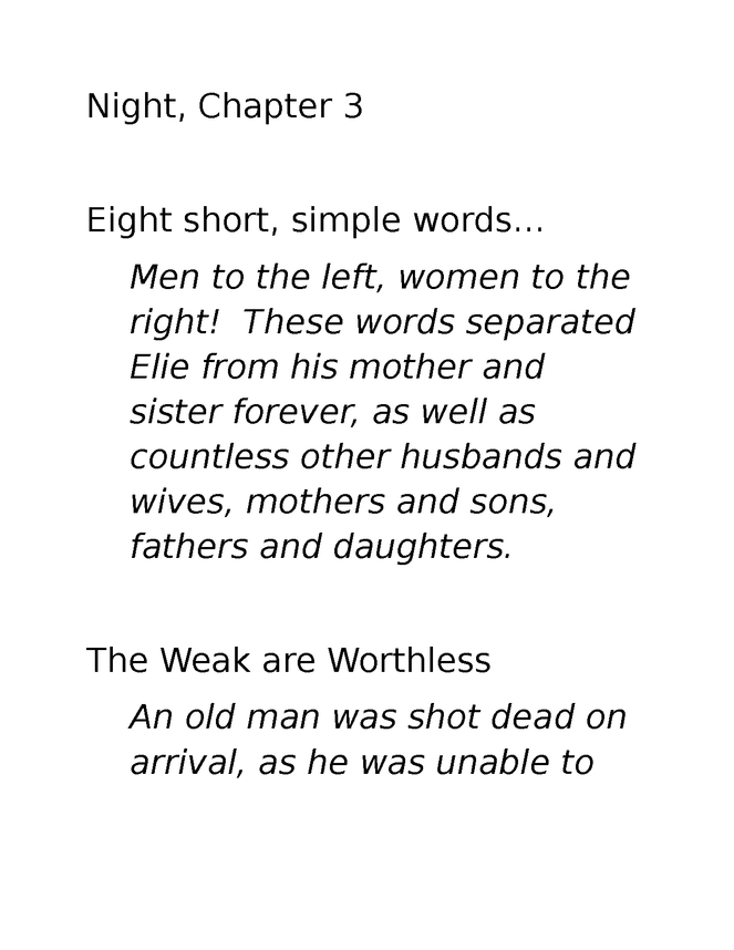 night - chapter 3 notes preview image 1