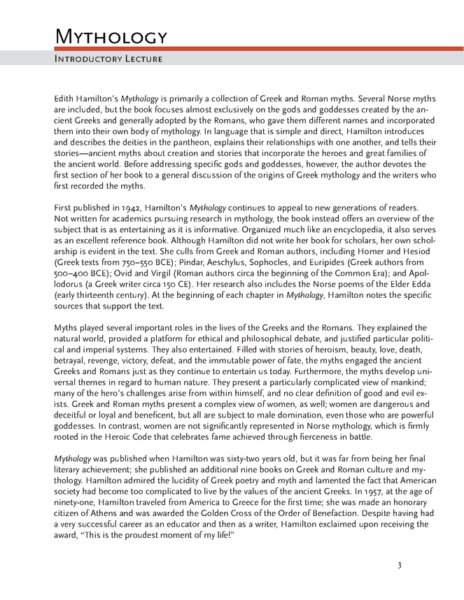 edith hamilton's mythology enotes lesson plan preview image 4