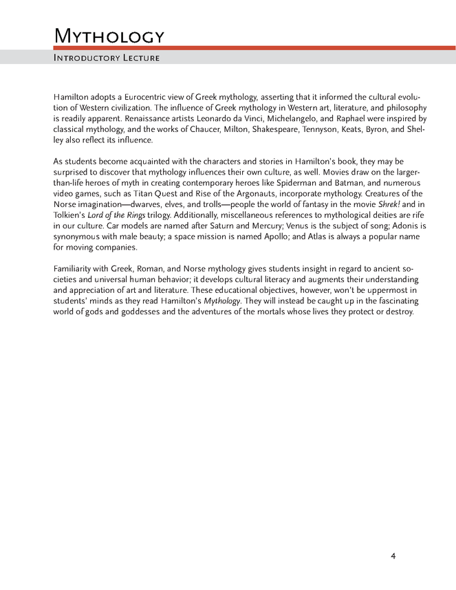 edith hamilton's mythology enotes lesson plan preview image 5