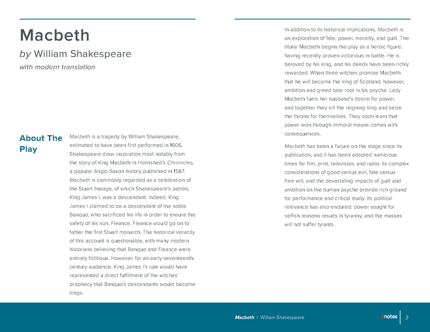 Modern Translation: Macbeth - eNotes.com