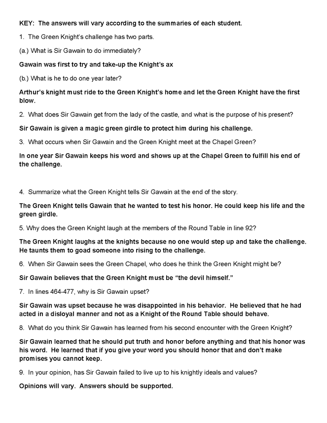 the legends of king arthur and sir gawain and the green knight preview image 3