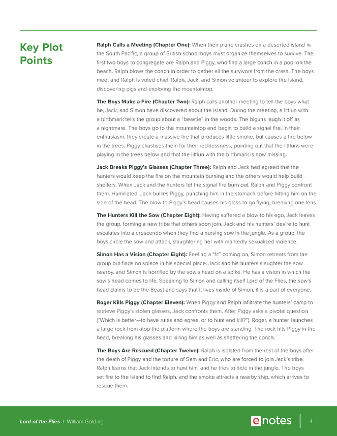 lord of the flies enotes teaching guide preview image 4