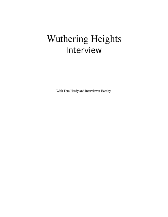 an interview with heathcliff preview image 1