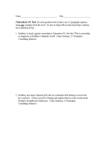 Cover image of Fahrenheit 451 Short Answer Test