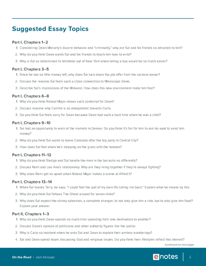 on the road essay topics and outlines preview image 2