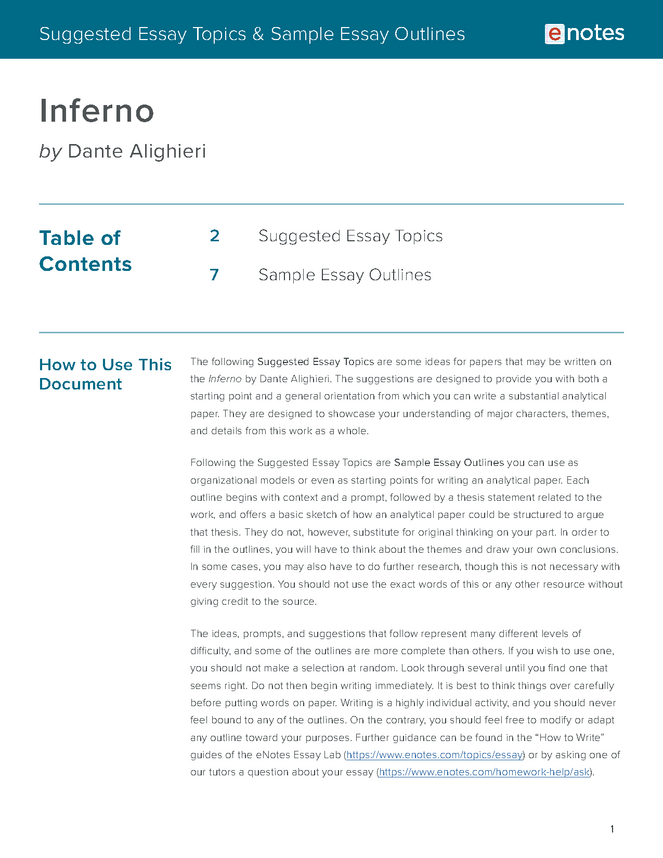 Inferno Summary, PDF, Inferno (Dante)