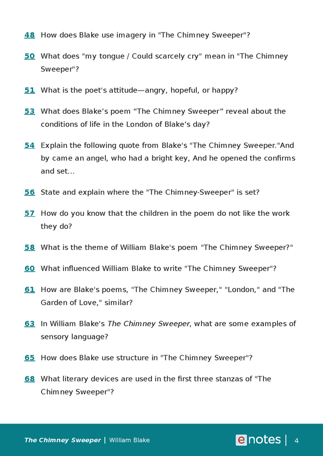 Popular Questions About The Chimney Sweeper