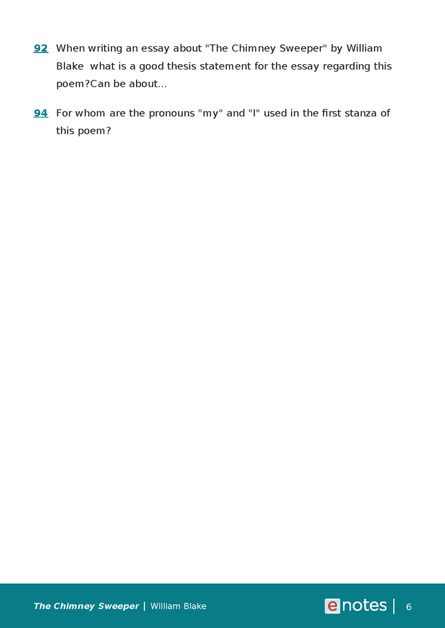 Popular Questions About The Chimney Sweeper