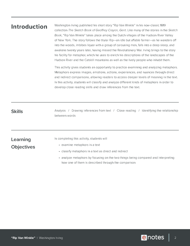 Rip van winkle analysis image