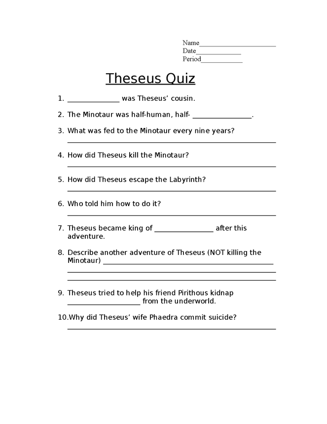 theseus quiz preview image 1