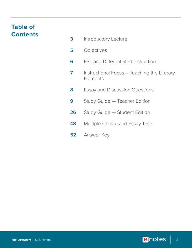 The Outsiders Enotes Lesson Plan Enotes Lesson Plans Language The Outsiders Enotes Lesson Plan Bullying Essay Thesis also Health And Wellness Essay Reflective Essay Thesis Statement Examples